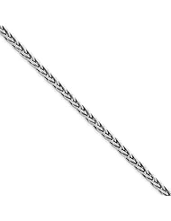 Sterling Silver 3.25mm Solid Antiqued Spiga Chain Necklace