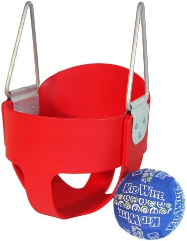 High Back Full Bucket Toddler Infant Swing Seat With Bonus Ball - Seat Only - Red