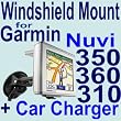 Car Mounting Kit Vehicle Windshield / Suction CUP Mount for Garmin Nuvi 300 , 310 , 350 , 360 GPS + Car Charger Car Mounting Kit Vehicle Windshield / Suction CUP Mount for Garmin Nuvi 300 , 310 , 350 , 360 GPS + Car Charger