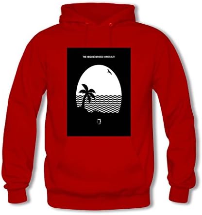 ZIHIA Men's The Nbhd Band Printed Cotton Hooded Sweatshirt Large Red