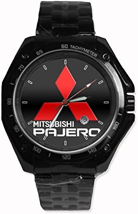 New Mitsubishi Pajero Sport Logo Sport Watch Stainless Steel Black Alloy