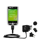 International Wall / AC Charger for the Dell Axim X50v - Gomadic Brand w/ TipExchange Technology