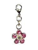 Charm Clip - P13 - Crystal Flower ~ Rose