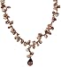 Gold-Filled Dyed Chocolate Cultured Keshi Pearl Necklace w/ Smoky Quartz Pendant, 17"