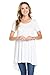 Frumos Womens Short Sleeve Casual Modal Tunic Top Made In USA