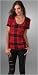 Torn by Ronny Kobo Danna Plaid T-Shirt