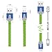 Eversame Bundle of 3Pcs/lot Multi-color 6 FEET 2M Fabric Braided Nylon Ruggedized Micro USB2.0 Data Cable Durable Universal Charging Cord For Samsung Galaxy S4 S3 S2 Note 1 2 4 Tab HTC ONE M8 X NOKIA Lumia PDA X-BOX Motorola, LG Optimus G3, PS4 and Most Android Tablets/Android Phones/Windows Phones (Black White Pink)
