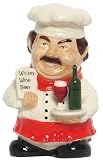 Ceramic Pottery Chef Bank 8.5"H
