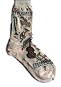 Womens 9-11 Ivory Musical Instrument Socks: Piano, Clarinet, Trumpet, Sax, Violin, Trombone