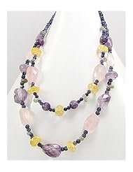 Amethyst Necklace In 92.5 Sterling Silver