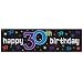 The Party Continues 30th Birthday Giant Metallic Sign Banner