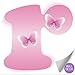 Wall Letter Stickers Custom Name Decals Girls Personalized Initial Baby Nursery Kids Room Decor Child Playroom Bedroom Home Vinyl Alphabet Removable Peel Stick Butterflies (Letter r Pink Butterfly)
