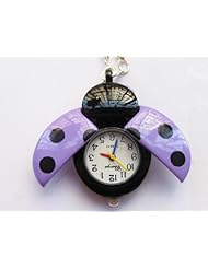 Ladybug New Stainless Steel Case Pocket Watch with Chain