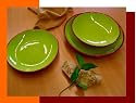 Brushed Green Terracotta Dinner service (1 Set)