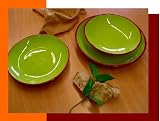 Brushed Green Terracotta Dinner service (1 Set)