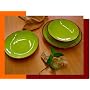 Brushed Green Terracotta Dinner service (1 Set)