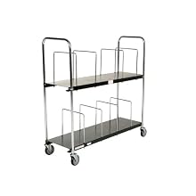 Vestil Steel Carton Cart, 2 Tiers, Black, 400 lbs Load Capacity, 50" Height, 56" Length X 18" Width