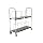 Vestil Steel Carton Cart, 2 Tiers, Black, 400 lbs Load Capacity, 50" Height, 56" Length X 18" Width