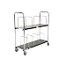 Vestil Steel Carton Cart, 2 Tiers, Black, 400 lbs Load Capacity, 50" Height, 56" Length X 18" Width