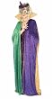 Forum Full Length Mardi Gras Cape, Green/Gold/Purple, Adult
