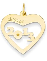 14K Yellow Gold Class of 2013 Cut Out Heart Charm