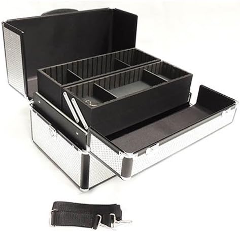 Captivate - Spacious Cosmetic Train Case w/ 3 Extendable Trays - Silver Bling