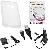 GTMax Clear Soft Rubber Silicone Skin Protector Cover Case + Clear LCD Scre ....