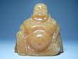 Happy Buddha Yellow Jade Stone Statue Sculpture Asian Art