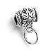 Dreambell 2 pcs 925 Sterling Silver Flower Blossom Pendant Charm Connector Tube Bail with 6mm Jump Ring