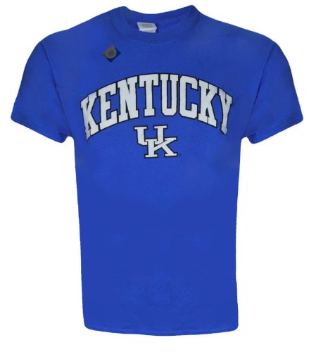 University of Kentucky Wildcats UK Basketball Kentucky Arch T Shirt Short Sleeve Blue