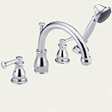 Delta Faucet T4769-LHP/H669/DR4707 Orleans Deck Mount With Handshower Whirlpool Faucet - Chrome