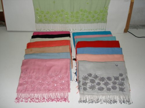 BEADED (PASHMINA SHAWL) from Cashmere Pashmina Group (SHRIMP)