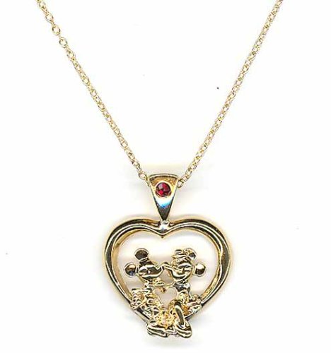 Click here to buy Disney Necklace - Be My Valentine - Mickey And Minnie Mouse Necklace Collier.