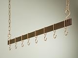 Rogar 48-in. Hanging Bar Rack, Black and Copper.