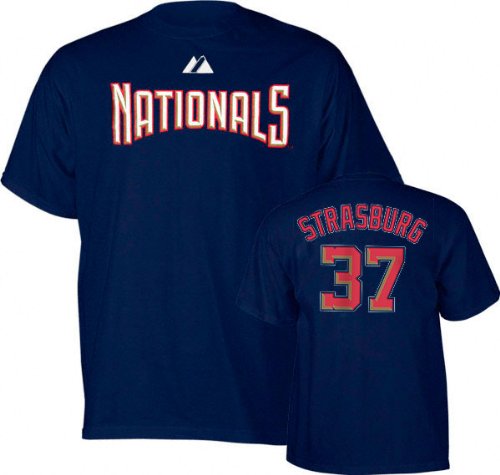Stephen Strasburg Washington Nationals Navy Youth MLB Player T-Shirt