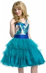 Girls Lace Beaded Applique Crystal Crystals Chiffon/Taffeta/Tulle Flower-Girl Dress/Pageant Dress 