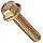 Grade 5 Steel Serrated Flange Bolt, Zinc Yellow-Chromate Plated Finish, Hex Head, UNC Threads, Hex Head, Meets IFI-111 (2002)/SAE J429 (1999)/ASTM B633 Specifications, 1/4"-20 Thread Size, 1" Length, Fully Threaded, Pack Of 50