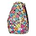 LIFE IS TENNIS Small Sling Backpacks Flower Power Black