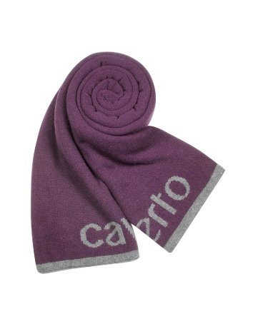 Roberto Cavalli Signature Solid Knit Long Scarf Plum