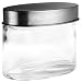 Steeltek Sitlax 4-Inch Clear Glass Vanity Jar with Metal Lid