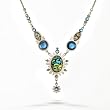 Yoolie's Turquoise and Earth Toned Azulejo Fashion Necklace #5008 YN GN ONK