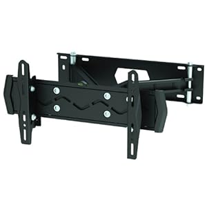 Brand New Tilt and Swivel Adjustable Dual Arm Wall Mount Bracket for LCD LED Plasma TV HDTV (23 - 42 Inch Screen VESA up to 400x200) - Black