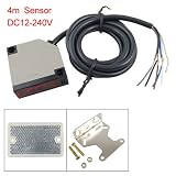 Amico E3JK-R4M12 Retroreflective Photoelectric Approach Switch w Reflector Panel