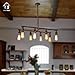 UNITARY Brand Vintage Metal Water Pipe Island Chandelier Max 320W with 8 Lights Copper Finish