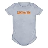 PROPERTY OF MY American Pit Bull Terrier EMBROIDERY ベビーボディ