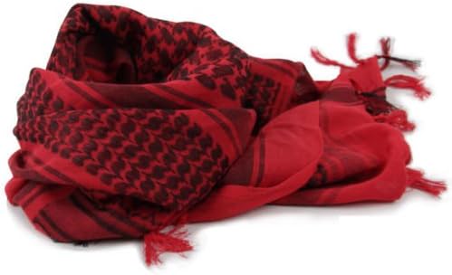New Fashion Multi-use Cotton Military Tactical Scarf Wrap Arab Shemagh Keffiyeh Mask Bandanas Red