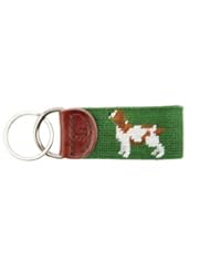 Apparel: Smathers & Branson Dog Needlepoint Springer Spaniel Key Fob One Size Black