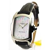 Invicta Baby Lupah Ladies Black Leather Mother of Pearl Watch 6613