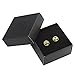 Trendy Stainless Steel Nuclear Symbol Stud Earrings for Men (Black Yellow)