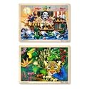 Melissa & Doug Deluxe Wooden 48- Piece Jigsaw Puzzle Bundle (2 Puzzles)